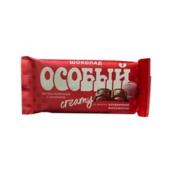 Шоколад Особый Экстра молочный со вкусом Клубничное мороженое 82г/КФ Крупская