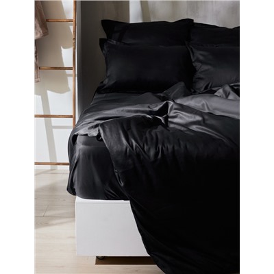 Простыня на резинке SL Home Tencel 200*200+30 см , цв. чёрный
