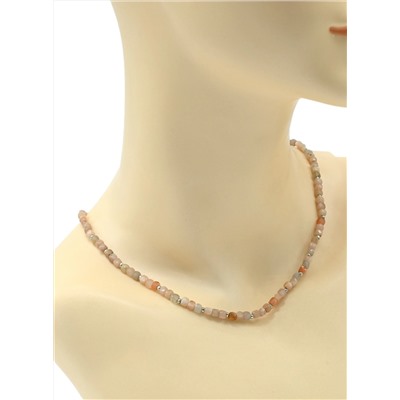 Бусы из Беломорита камень кубик гр.4мм, 45см, 11,8г