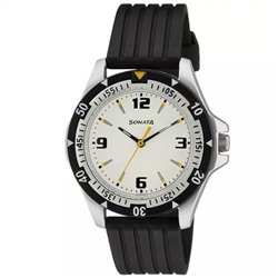 Наручные часы с белым циферблатом, Massive Dial Watch, произв. Sonata