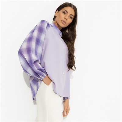 Рубашка с акцентными рукавами, Пропуск в мир роскоши (new)