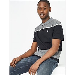 Black Striped Polo Top
