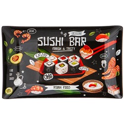 БЛЮДО ДЛЯ СУШИ  КОЛЛЕКЦИЯ "BUFFET" 25*15*2 СМ МАЛ.УП. = 6 ШТ. (МИН. ПАРТИЯ)