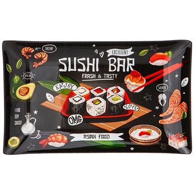 БЛЮДО ДЛЯ СУШИ  КОЛЛЕКЦИЯ "BUFFET" 25*15*2 СМ МАЛ.УП. = 6 ШТ. (МИН. ПАРТИЯ)