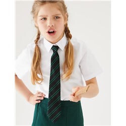 Girls' 5pk Regular Fit Easy to Iron School Shirts (2-18 Yrs)