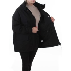 3092 BLACK Куртка демисезонная женская (100 гр. холлофайбер)