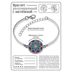 BSI-0151 Браслет металлический Неоновая мандала