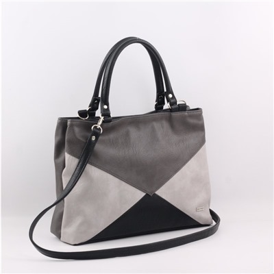 Сумка 1030 мульти итальянский серо-черный ФОРМАТ "А4" ХИТ продаж