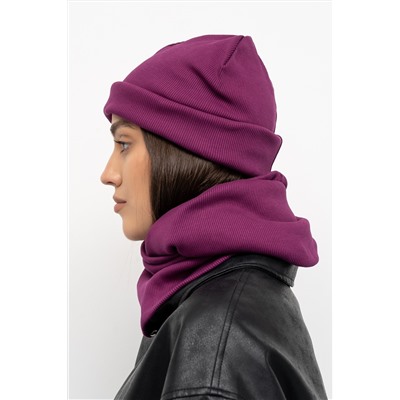 Шапка 25-608L11 сливовый