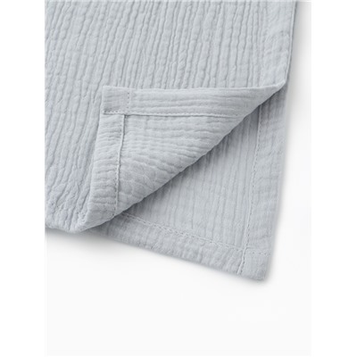 Пончо муслиновое детское LoveLifе, 56×70 см, 100% хлопок, 120 г/м², серо-голубое