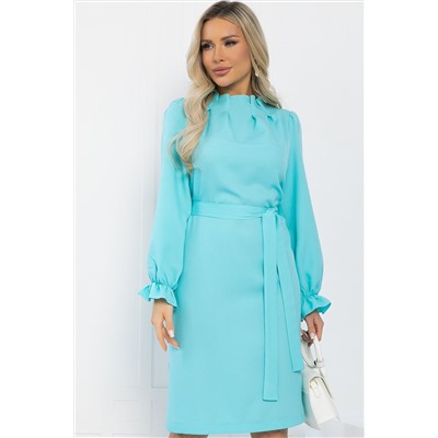 Платье Яркий акцент (голубое) П12963-36М
