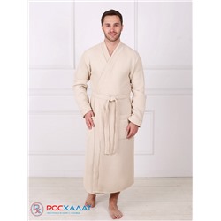 Мужской вафельный халат с планкой В-03 (31)