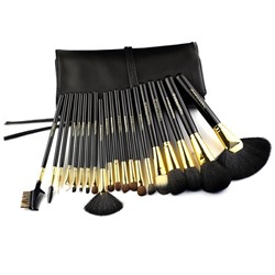 Набор кистей для макияжа Happy Make up 20 шт. Качество люкс. ЦВЕТ ЧЕРНЫЙ
