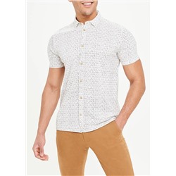 Short Sleeve Dash Print Jersey Shirt