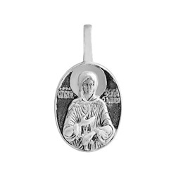 Образ (Блж. Ксения Петербуржская) из серебра частичное чернение литье