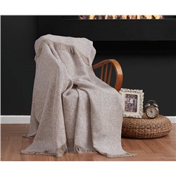 Накидка на Диван 170x220 см. 100% Хлопок Keten Linen Bej