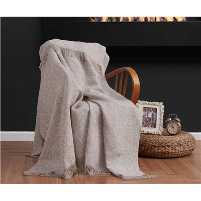 Накидка на Диван 170x220 см. 100% Хлопок Keten Linen Bej