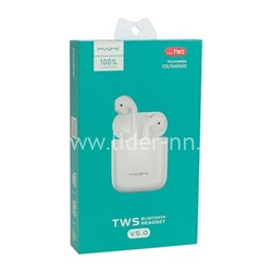 Bluetooth-гарнитура MAIMI беcпроводная TW2 (белая)