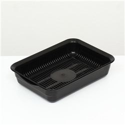 Туалет с сеткой 34,5 х 25,5 х 7,5 см, чёрный