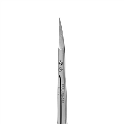 Frau Finger Ножницы маникюрные для кутикулы изогнутые / Classic FS-131DP, матовые, ручная заточка, 10 см