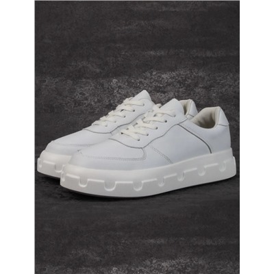 05-PDXL102-1 WHITE Кроссовки женские (натуральная кожа)
