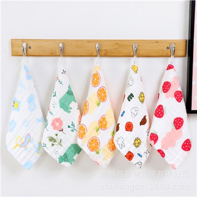 Scarf, children's towel for baby, cotton gauze eating bib, handkerchief