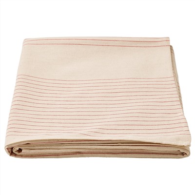 VIPPSTARR, Tischdecke, Streifen rot/natur,, 150x150 cm
