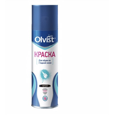 OLVIST Аэрозоль-краска д/кожи ЧЕРНЫЙ 250 мл/12