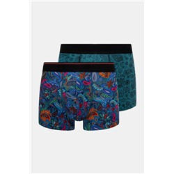 Bokserki bawełniane męskie z domieszką elastanu wzorzyste (2-pack) kolor multicolor