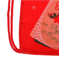 Новогодний мешок под сладости 290×340 мм, «С Новым годом», посылка (мягкий полиэстер плотностью 210D)