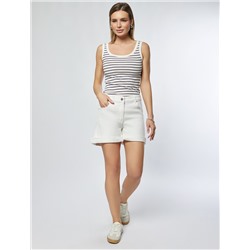 Шорты из эластичного денима