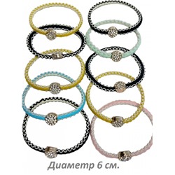 Резинка эластичная жгут волна с украшением Арт 66 10 шт