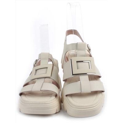08-PEY195-2 BEIGE Босоножки женские (натуральная кожа)