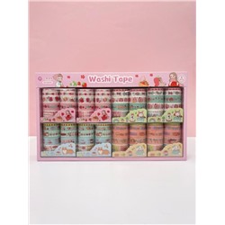 Набор декоративного скотча 10 шт. "Food stories", mix, шоу-бокс 8 шт.