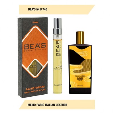 Парфюм Beas Memo Paris Italian Leather unisex U740 10 ml, Парфюм унисекс Beas U740 создан по мотивам аромата Memo Paris Italian Leather