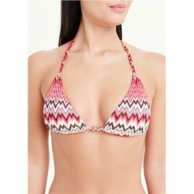Zig Zag Lace Triangle Bikini Top