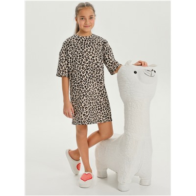 Платье домашнее "Леопард" Коричневый девочка