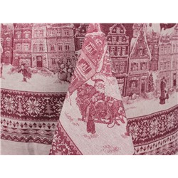 07с-21 ЯК Скатерть 150*100 "Зимний город" цв. бордо