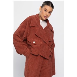 Жакет укороченный Динара (коричневый) Б14327-39М