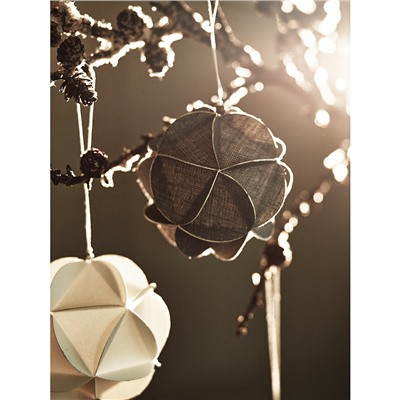 Набор елочных украшений из бумаги Fashion moments из коллекции New Year Essential, 3 шт.