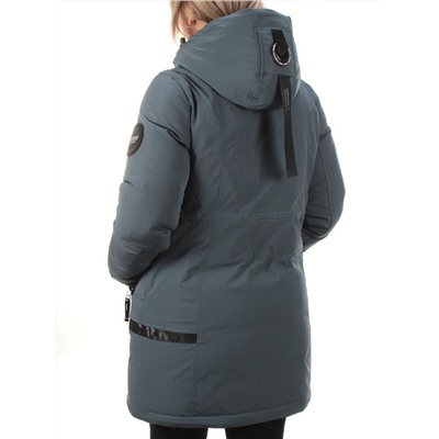 M2007 GRAY/BLUE Пальто зимнее женское MARIA