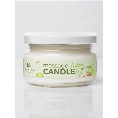 Manita Professional Свеча массажная / Lime & Ginger, 100 мл