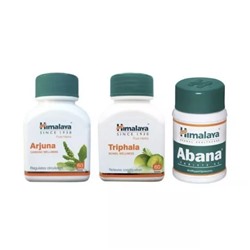 Набор Арджуна, Трифала, Абана (3 шт x 60 таб), Arjuna, Triphala, Abana Set, произв. Himalaya