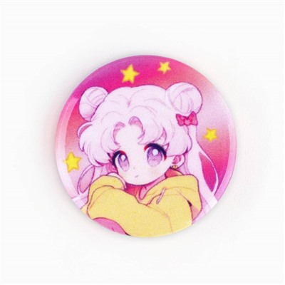 Значок металлический закатной «Милые анимешки», d=2.5 см, МИКС