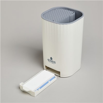 ПОДСТАВКА ДЛЯ НОЖЕЙ AGNESS С ТОЧИЛЬНЫМ КАМНЕМ 13,6*14,6*23 СМ