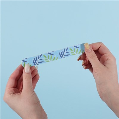 Пилка для ногтей, прямая, 180/180 грит, 15 см, фасовка 20 шт., МИКС