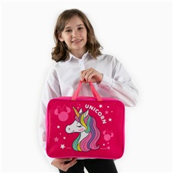 Папка с ручками А4, 35×10×27 см, «Минни Маус и единорог»