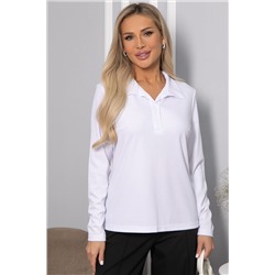 Лонгслив с воротничком Ритм жизни (белый) Б14407-6М