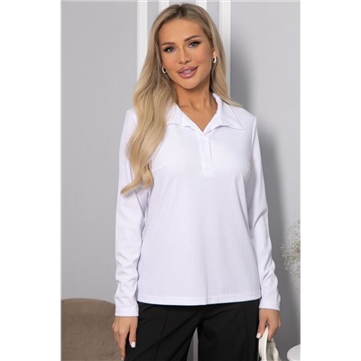 Лонгслив с воротничком Ритм жизни (белый) Б14407-6М