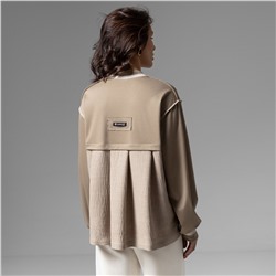 Свитшот с акцентными швами, Успех в руках (бежевый)